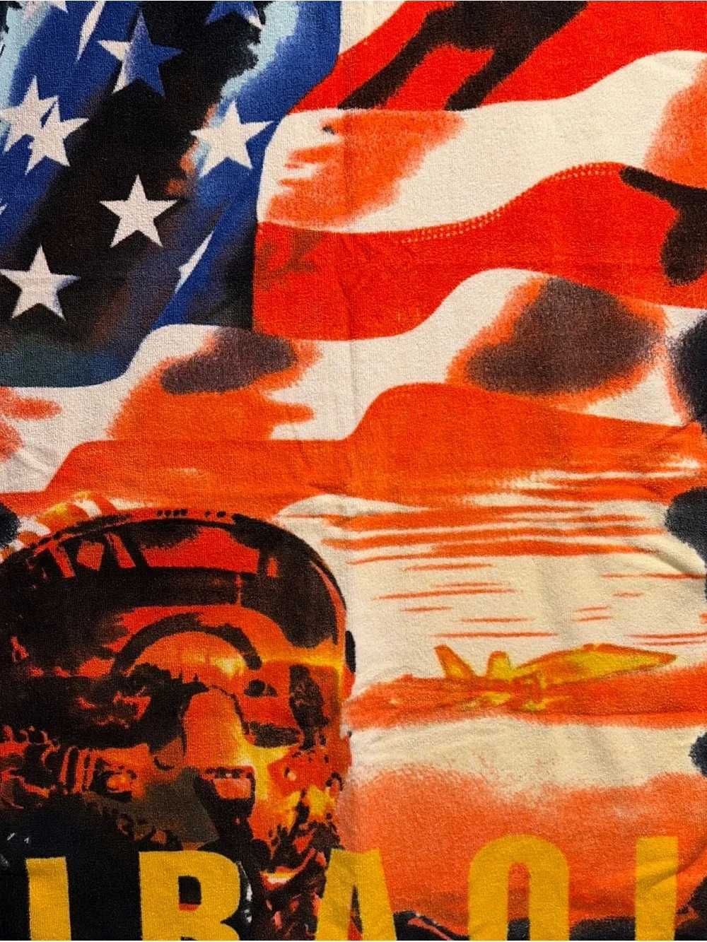 Operation Iraqi Freedom Beach Towel Vintage US Military Fighter Pilot